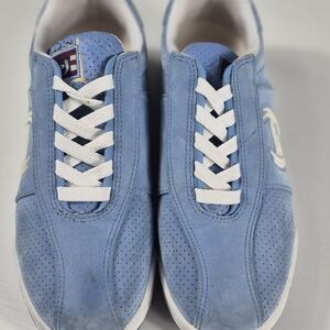 Phat Farm Light Blue Suede Men's Sneakers with White Laces